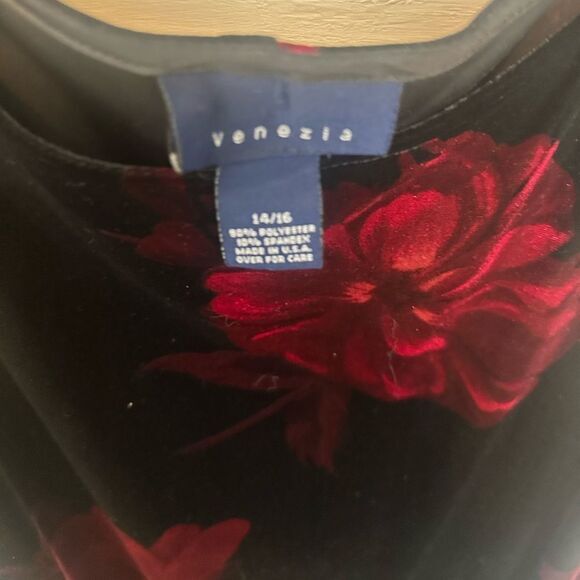 Vintage Velvet Floral Dress‎ - Picture 9 of 16